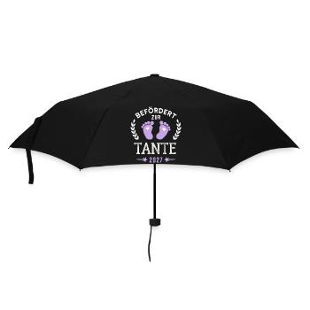 Befördert zur Tante 2027 Coole Tante - Regenschirm (klein) - Schwarz - Vorne