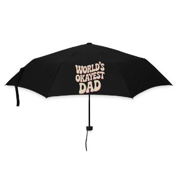 World's Okayest Dad Retro Typography - Umbrella (small) - black - Front