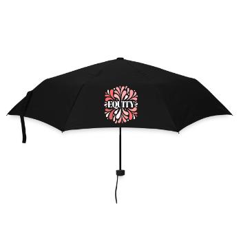 Équité florale explosion de motifs rouge - Parapluie standard - noir - Devant