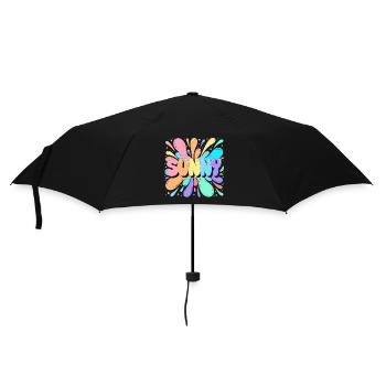 Sunny Splash Lettres Multicolores - Parapluie standard - noir - Devant