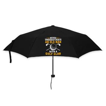 never underestimate an old man with a golf club - Umbrella (small) - black - Front