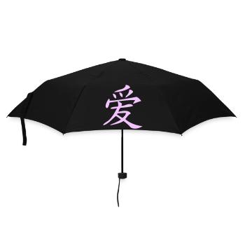Liebezeichen Chinesisch - Regenschirm (klein) - Schwarz - Vorne