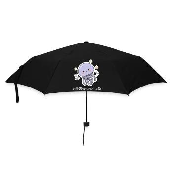 existiere nur noch – Qualle Meme - Regenschirm (klein) - Schwarz - Vorne