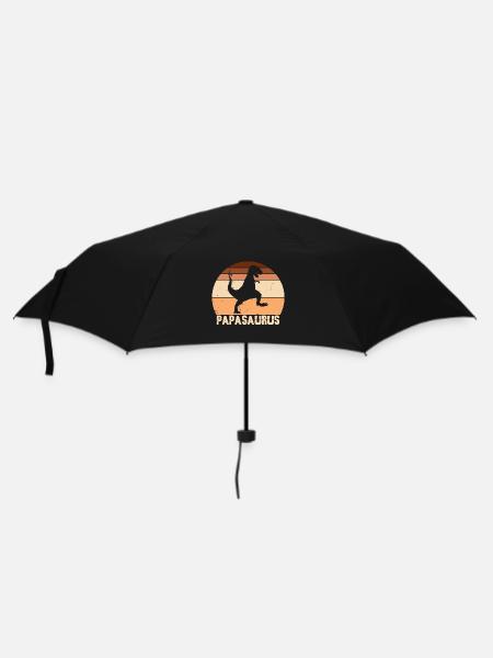 Papasaurus Papa Retro Vintage Father's Day - Umbrella (small) - black