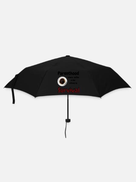 Parenthood: where coffee is the lifeline - Umbrella (small) - black