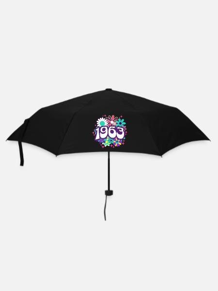 Birthday Party Woman 1963 60 Years Anniversary - Umbrella (small) - black