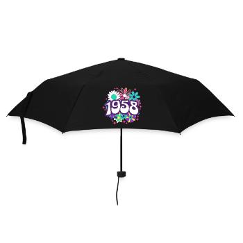 Fête Anniversaire Femme 1958 65 Ans Anniversaire - Parapluie standard - noir - Devant
