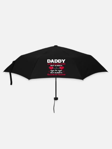 Vater und Tochter - Regenschirm (klein) - Schwarz