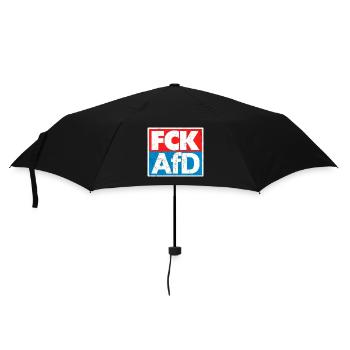 FCK AFD - Regenschirm (klein) - Schwarz - Vorne