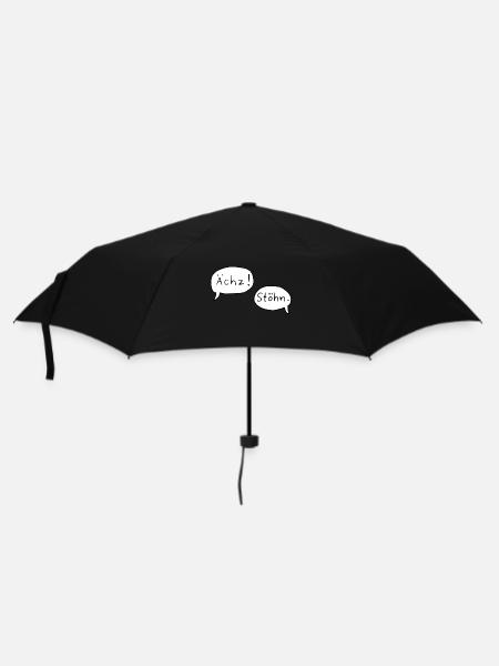 ächz stöhn - Regenschirm (klein) - Schwarz