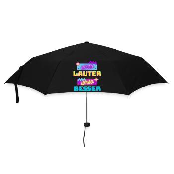 umso lauter umso besser - Regenschirm (klein) - Schwarz - Vorne