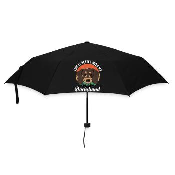 La vie est meilleure avec mon teckel - Parapluie standard - noir - Devant