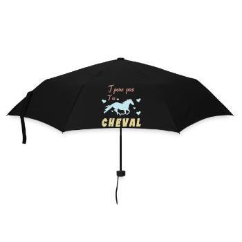 Je Peux Pas J ai Cheval - Amoureux des Chevaux - Parapluie standard - noir - Devant