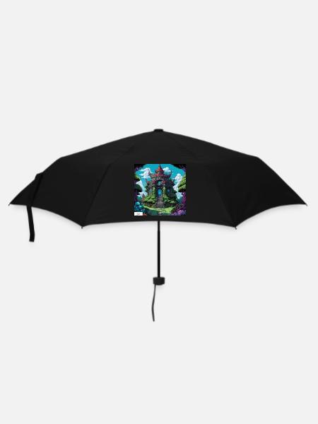 Comic style temple - Umbrella (small) - black