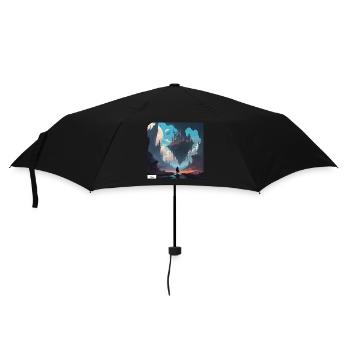 Paysage de rêve de forteresse volante - Parapluie standard - noir - Devant