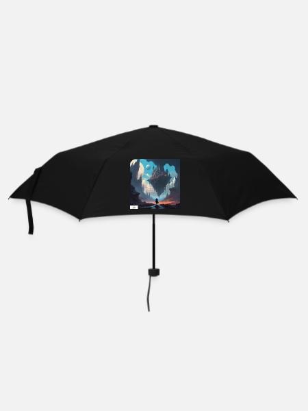 Fliegende Festung Traumlandschaft - Regenschirm (klein) - Schwarz