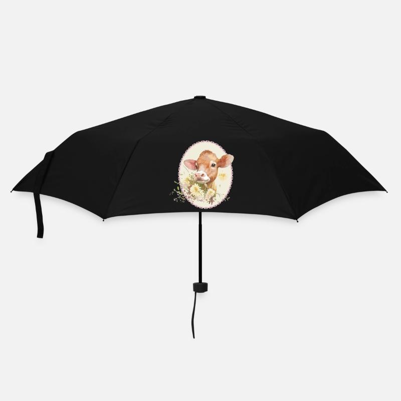 Liebliches Kalb - Regenschirm (klein) - Schwarz