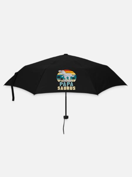 Papasaurus Father's Day Dinosaur T-Rex Gift Idea - Umbrella (small) - black