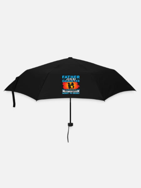 Vater und Tochter - Regenschirm (klein) - Schwarz