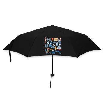Nautical spirit for summer time - Parapluie standard - noir - Devant
