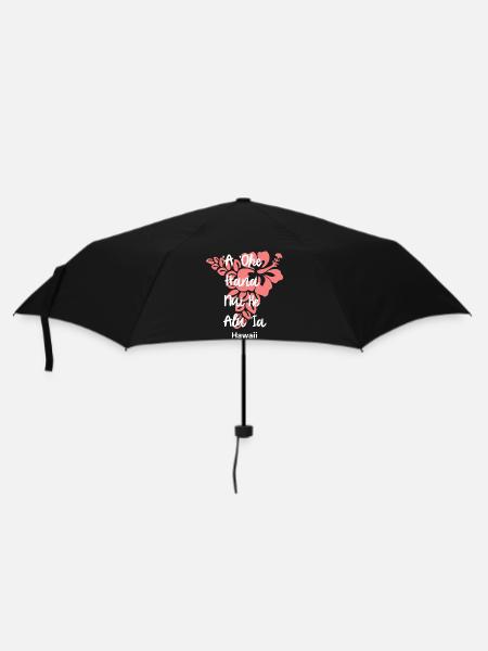 Hawaii schöner Spruch Zusammenhalt Aloha - Regenschirm (klein) - Schwarz