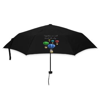 Bunte Heißluftballons - Regenschirm (klein) - Schwarz - Vorne