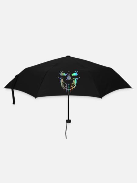 Totenkopf - Regenschirm (klein) - Schwarz