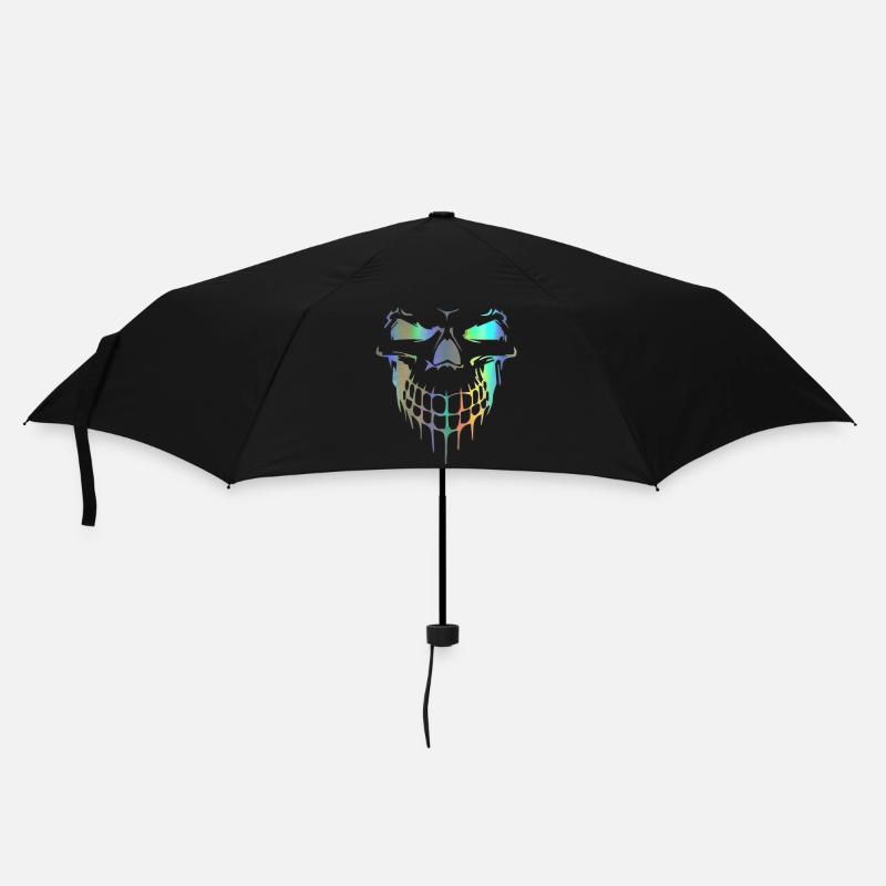 Totenkopf - Regenschirm (klein) - Schwarz