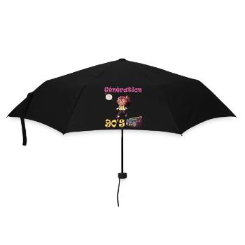 Design inspiriert von der Dance-Musik der 90er Jahre - Regenschirm (klein) - Schwarz - Vorne