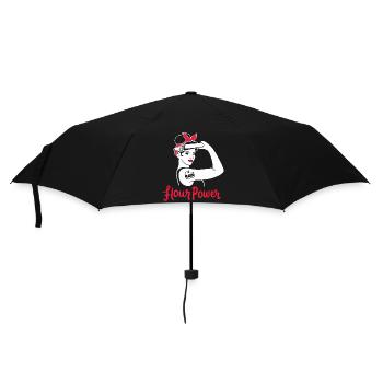 Backen frauen power feminismus feministin bäckerin - Regenschirm (klein) - Schwarz - Vorne