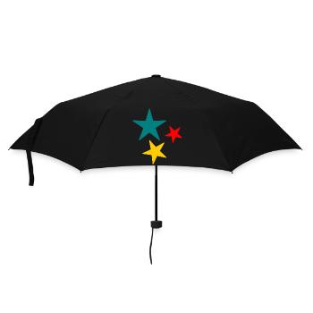 ETOILE. STAR. ETOILES. FÊTE. ANNIVERSAIRE. NOËL - Parapluie standard - noir - Devant
