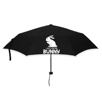 Ich liebe einfach meinen süßen Osterhasenliebhaber - Regenschirm (klein) - Schwarz - Vorne