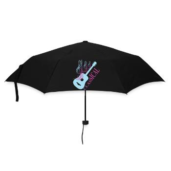 Klassische Gitarren Musik - Regenschirm (klein) - Schwarz - Vorne