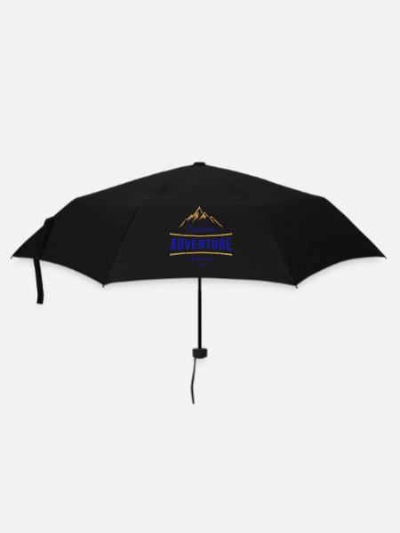 Camping tour adventure Canada montage - Umbrella (small) - black