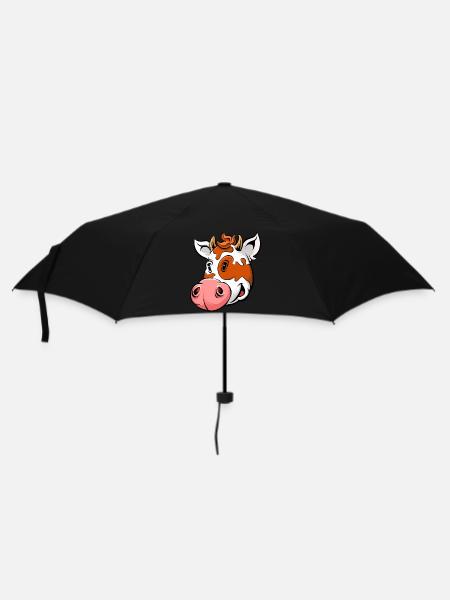 Vache de dessin animé - Parapluie standard - noir