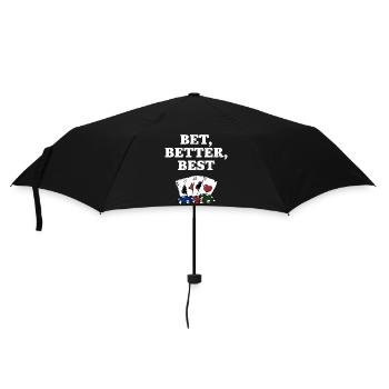 Bet Better Best Gambler Poker Gambling Poker - Umbrella (small) - black - Front