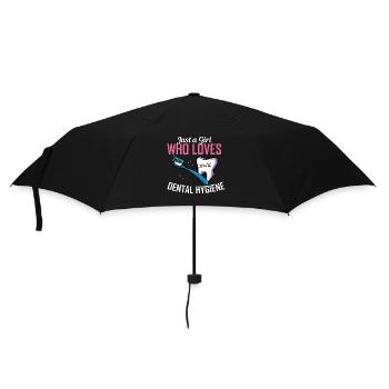 Zahnhygieniker Zahnarzt Zähne Mundhygiene - Regenschirm (klein) - Schwarz - Vorne