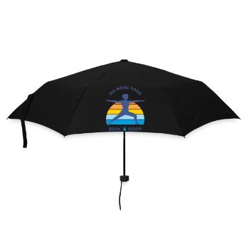 Seele und Körper. Machen Sie mehr Yoga - Regenschirm (klein) - Schwarz - Vorne