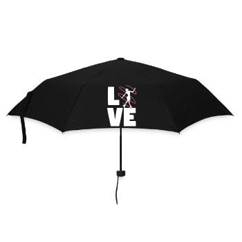 Eiskunstläuferin Love Eiskunstlaufen Schlittschuh - Regenschirm (klein) - Schwarz - Vorne