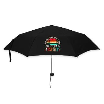 Cadeau d’anniversaire original février millésime 1987 - Parapluie standard - noir - Devant