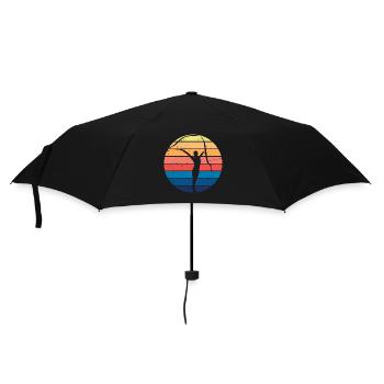 Rhythmische Gymnastik Vintage Tänzerin Turnen - Regenschirm (klein) - Schwarz - Vorne