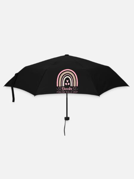 Danke für die tolle Zeit - Erzieherin Danke - Regenschirm (klein) - Schwarz