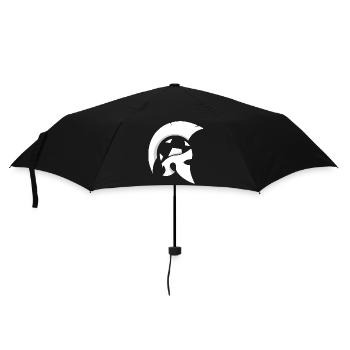 Sparta Helm Logo - Regenschirm (klein) - Schwarz - Vorne
