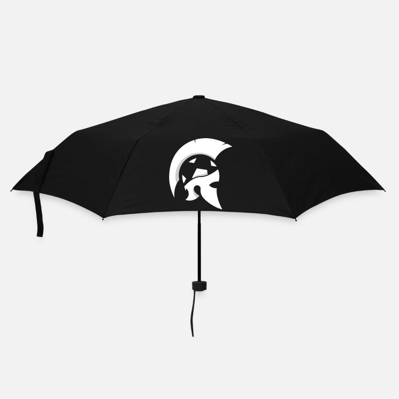 Sparta Helm Logo - Regenschirm (klein) - Schwarz
