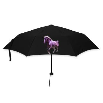 Cheval coloré - Parapluie standard - noir - Devant