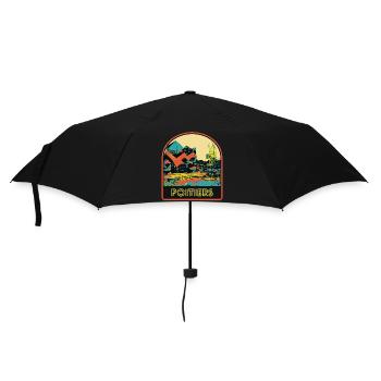 Futuroscope illustration escutcheon, Poitiers France - Umbrella (small) - black - Front