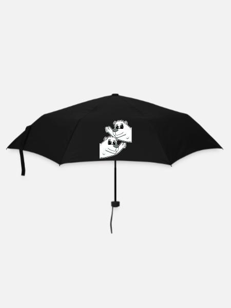 Eisbär Eisbären Bär - Regenschirm (klein) - Schwarz