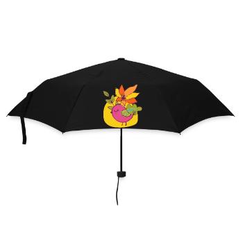 Vogel - Regenschirm (klein) - Schwarz - Vorne