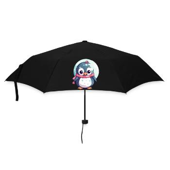 Winter Wonderland Penguin - Umbrella (small) - black - Front