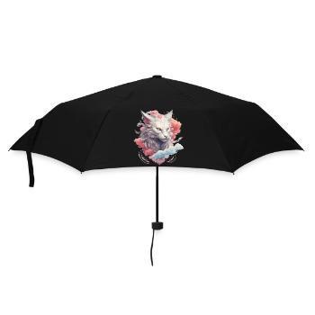 Lion blanc fantastique - Parapluie standard - noir - Devant